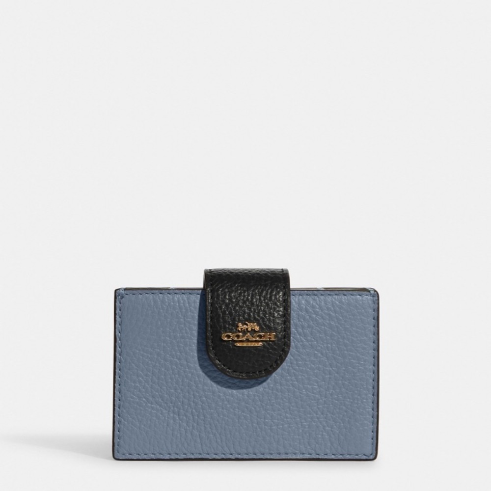 👜NWT COACH accordion card case/wallet in colorblock👜